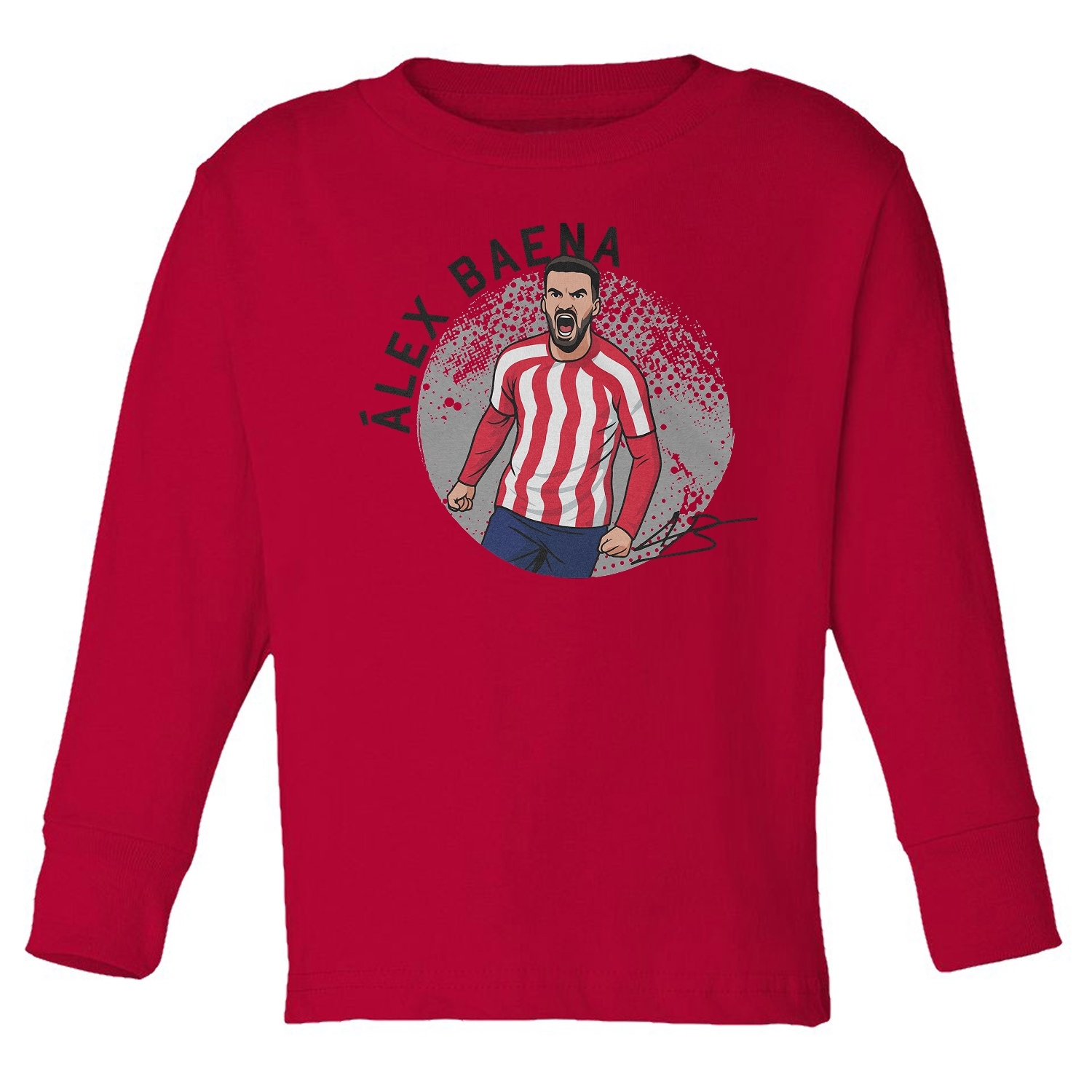 Baena Atletico Signature - Inspired Soccer Design Toddler Long Sleeve TShirt - Picture 2 of 3
