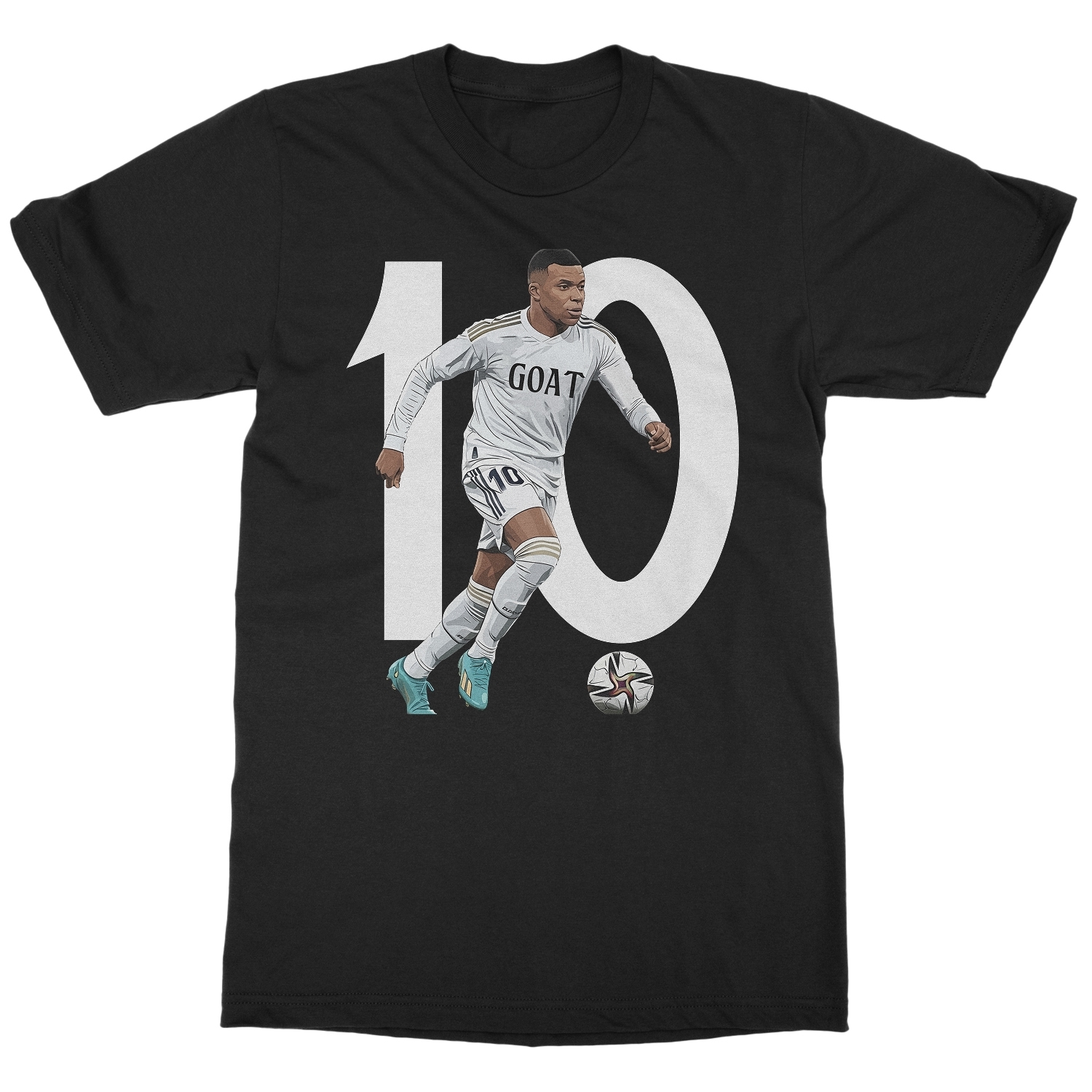 Mbappe 10 Inspired Graphic � Madrid Goat Tribute Unisex T-Shirt