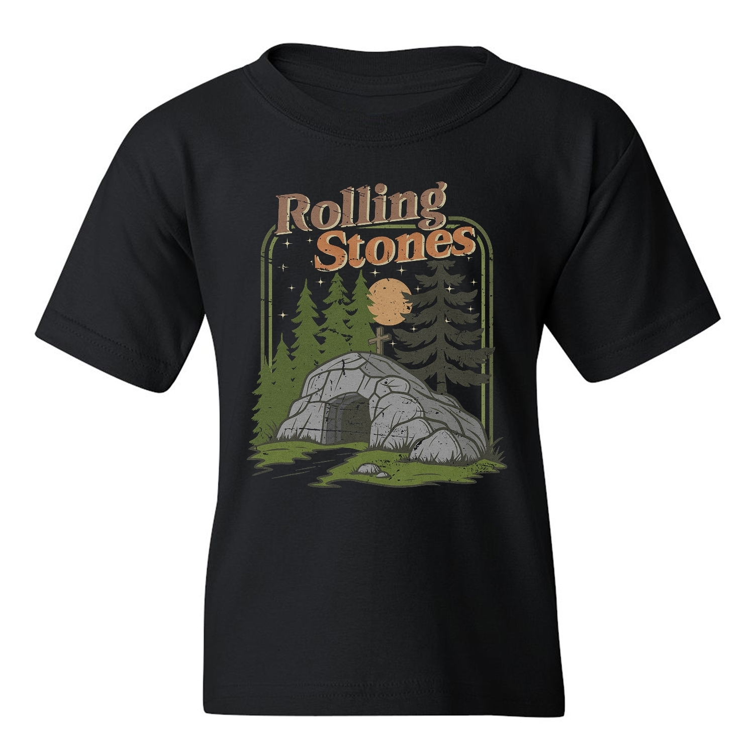 The Stone Was Rolled Away - He Is Alive Easter Youth Unisex T-shirt - Picture 3 of 13