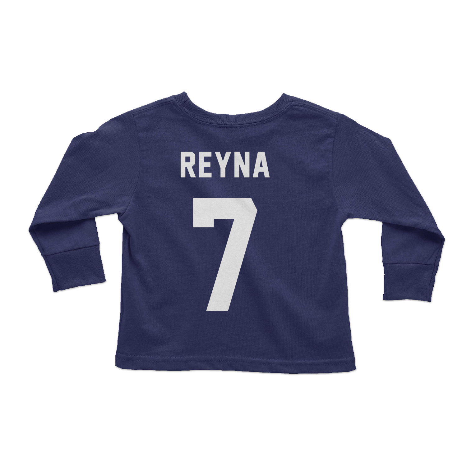 Reyna 7 USA Flag Patriotic Fans Two-Sided Toddler Long Sleeve TShirt