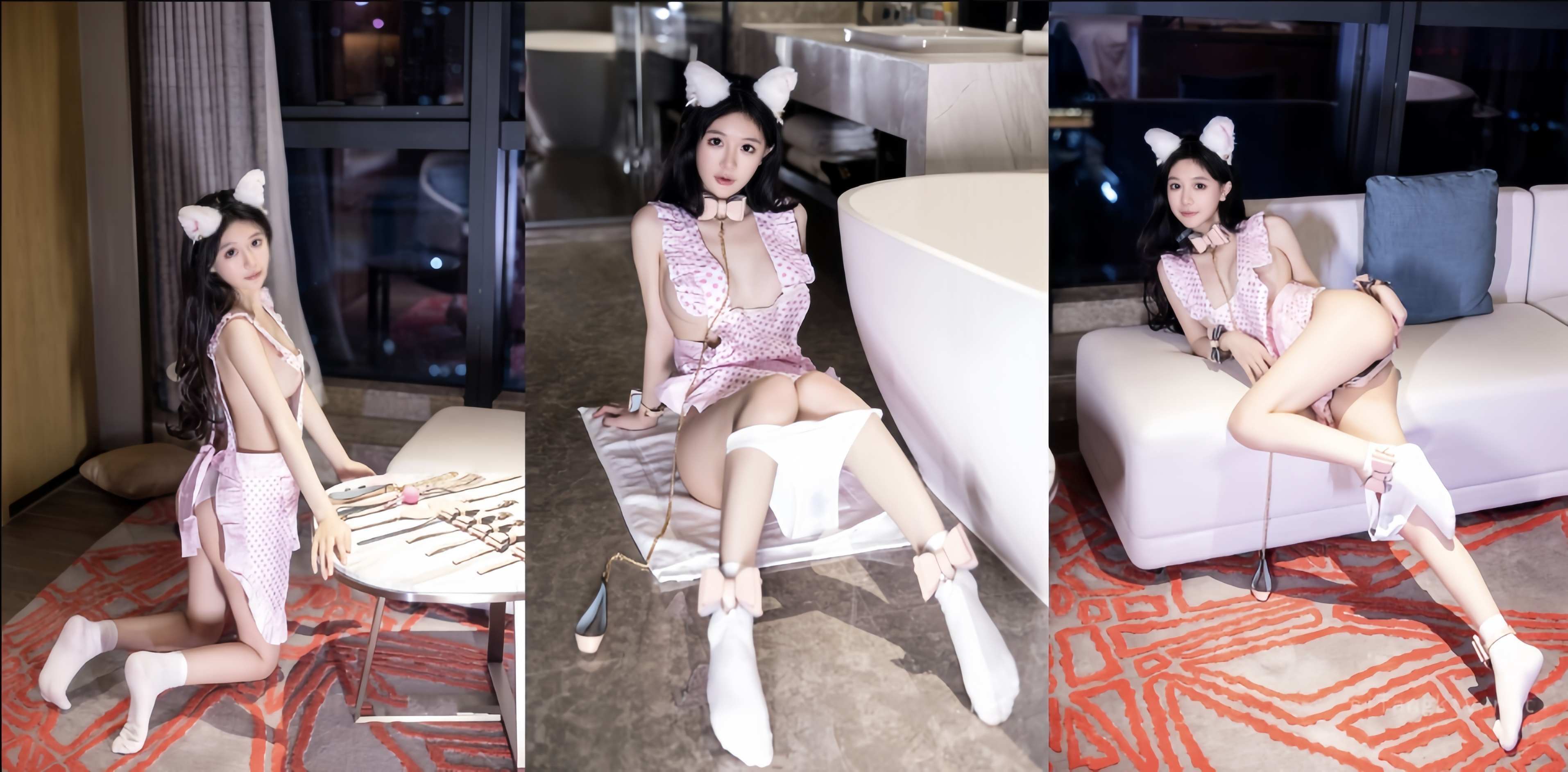 [视图][磁力链]颜值巅峰秀人网当红女神模特[谢小蒽]私拍粉色女仆