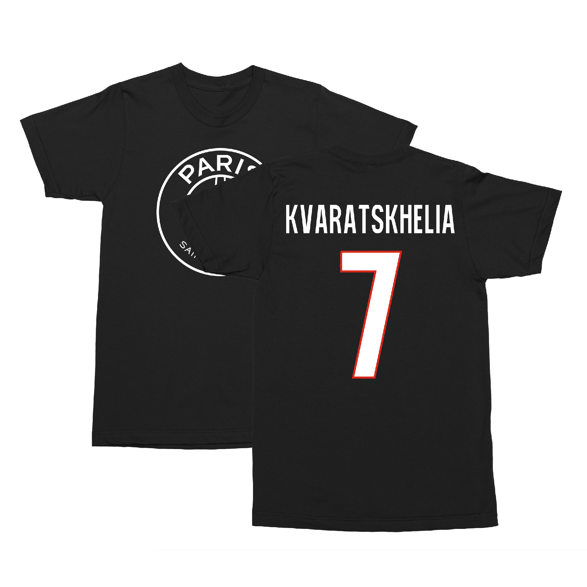 Kvaratskhelia 7 Jersey Style Apparel – Soccer Tribute Unisex T-Shirt
