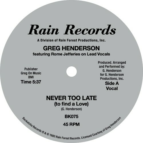  Greg Henderson x Rome Jefferies - Never Too Late (To Find A Love) (2026) 