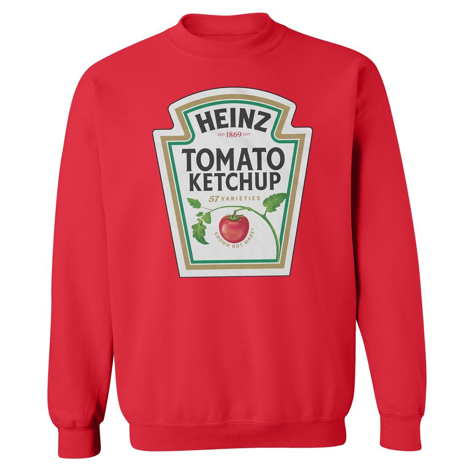Classic Tomato Ketchup Bottle Costume Sauce Design Unisex Crewneck