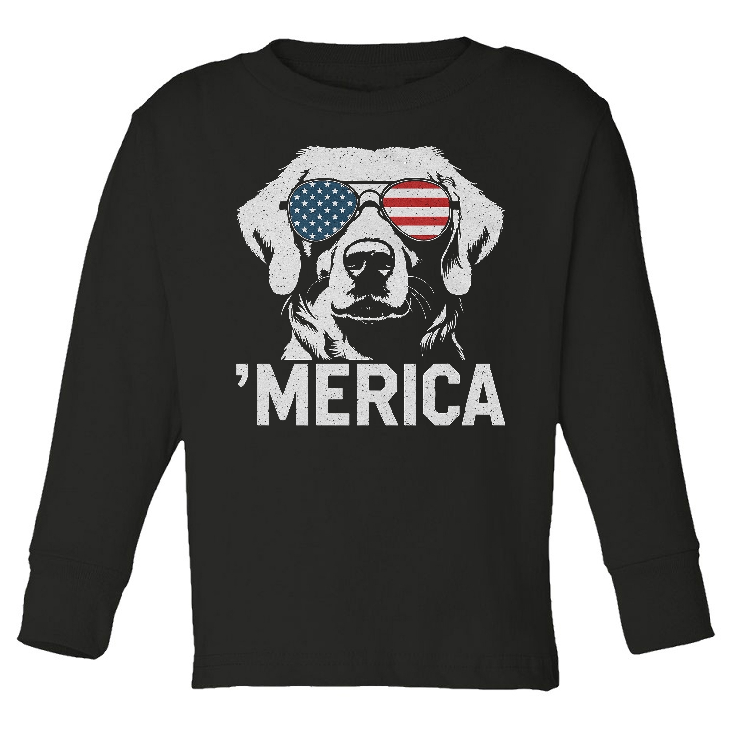 Labrador Merica – American Lab Dog Lover 4th of July Toddler Long Sleeve TShirt