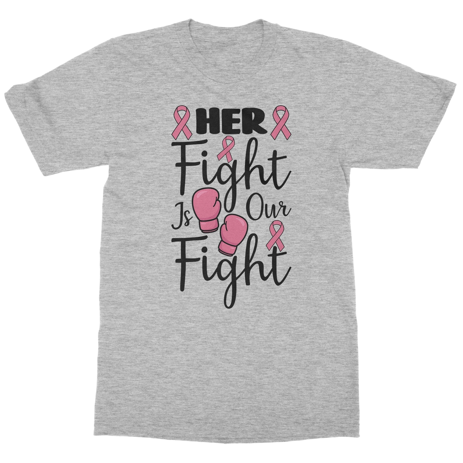 Her Fight Is Our Breast Cancer Awareness Warrior Unisex T-Shirt