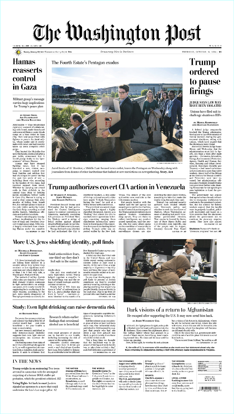 The Washington Post October 16-2025