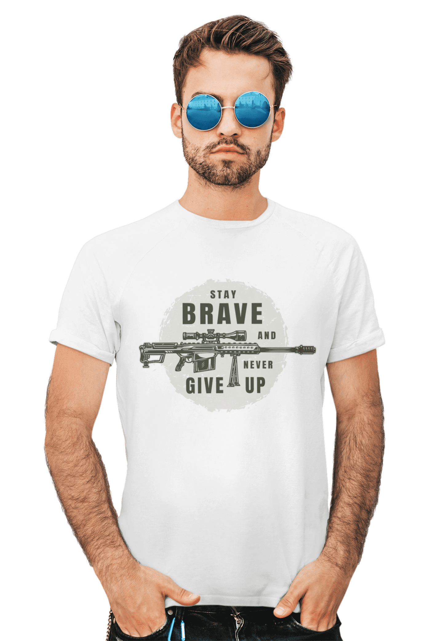 kaos stay brave and never give up