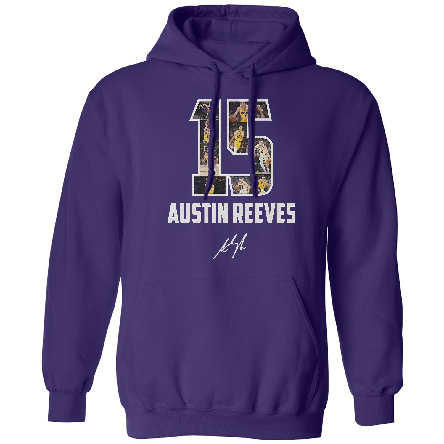 Collage 15 Austin Reeves-Inspired - Los Angeles Fans Unisex Hooded ...