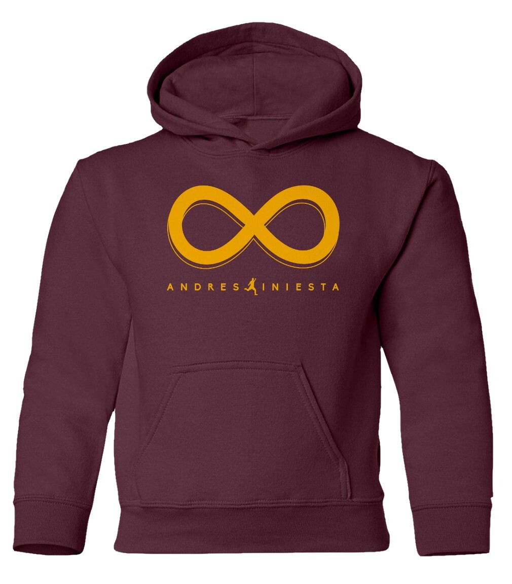 Soccer Legend Retirement 8 Infinite Iniesta Farewell Youth Hooded Sweatshirt - Picture 7 of 12