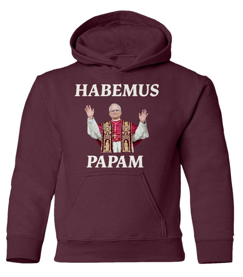 Habemus Papam – Pope Leo XIV Prevost Tribute Youth Hooded Sweatshirt - Picture 8 of 13