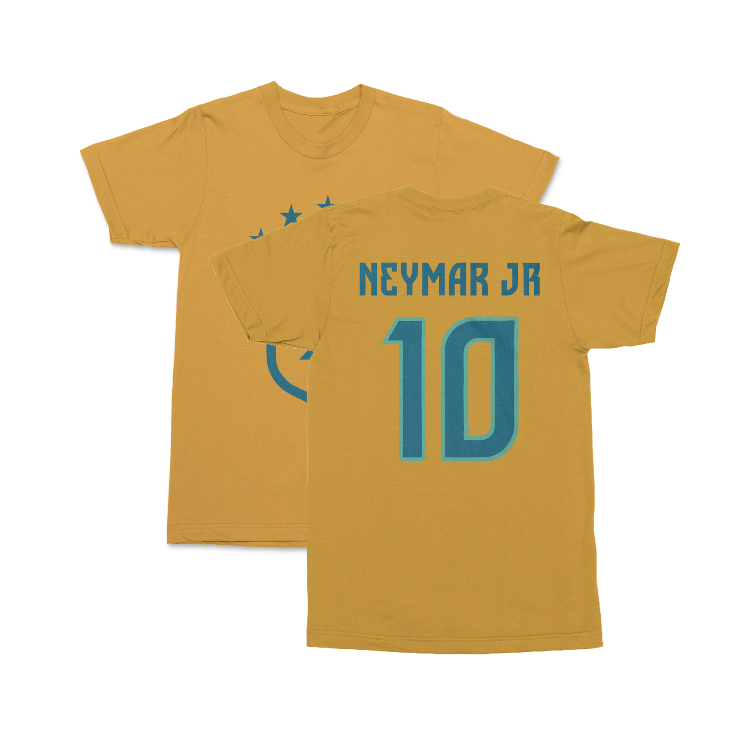 Brazil Neymar Jr 10 Soccer Inspired Jersey Style Unisex T-Shirt