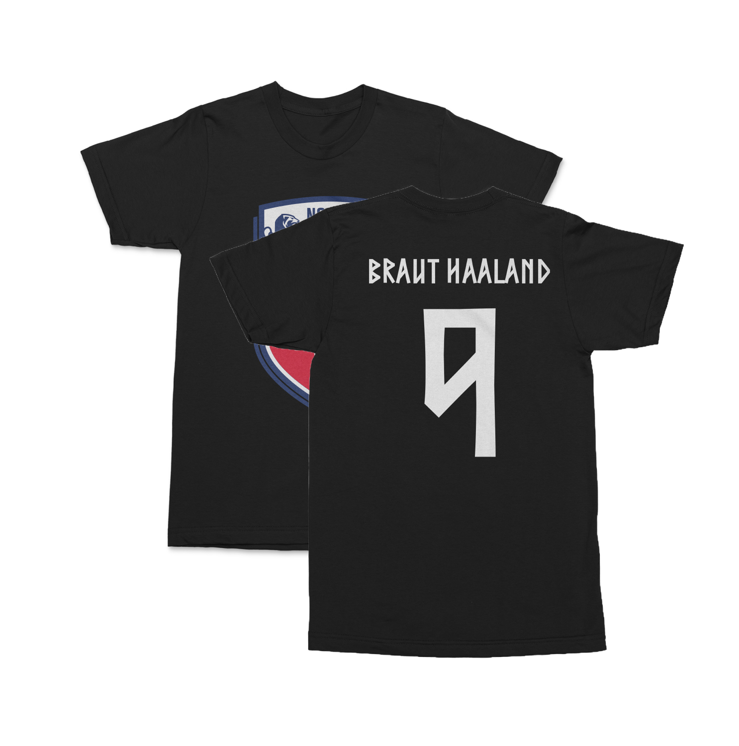 Braut Haaland 9 Norway Soccer Inspired 2-Sided Unisex T-Shirt
