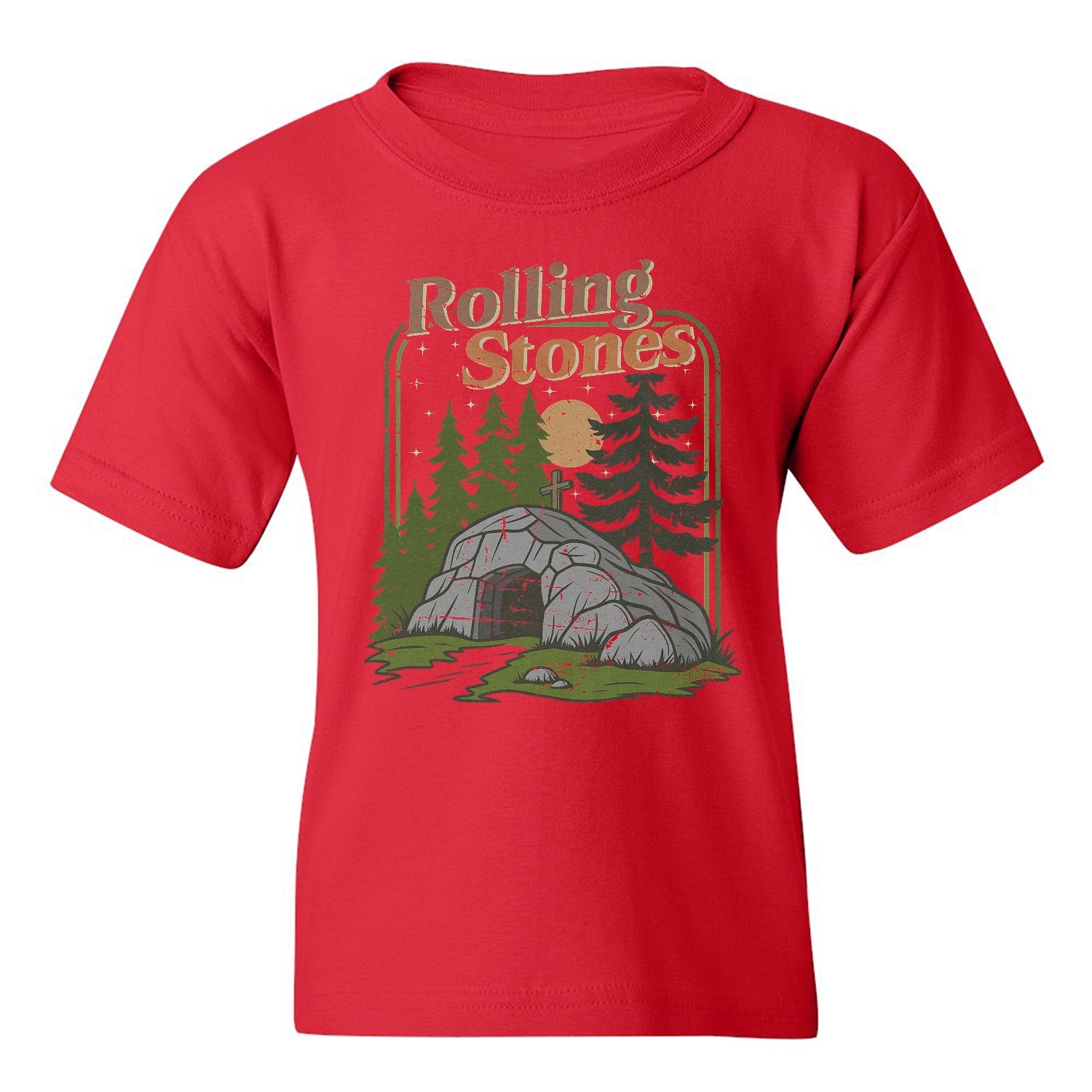 The Stone Was Rolled Away - He Is Alive Easter Youth Unisex T-shirt - Picture 10 of 13