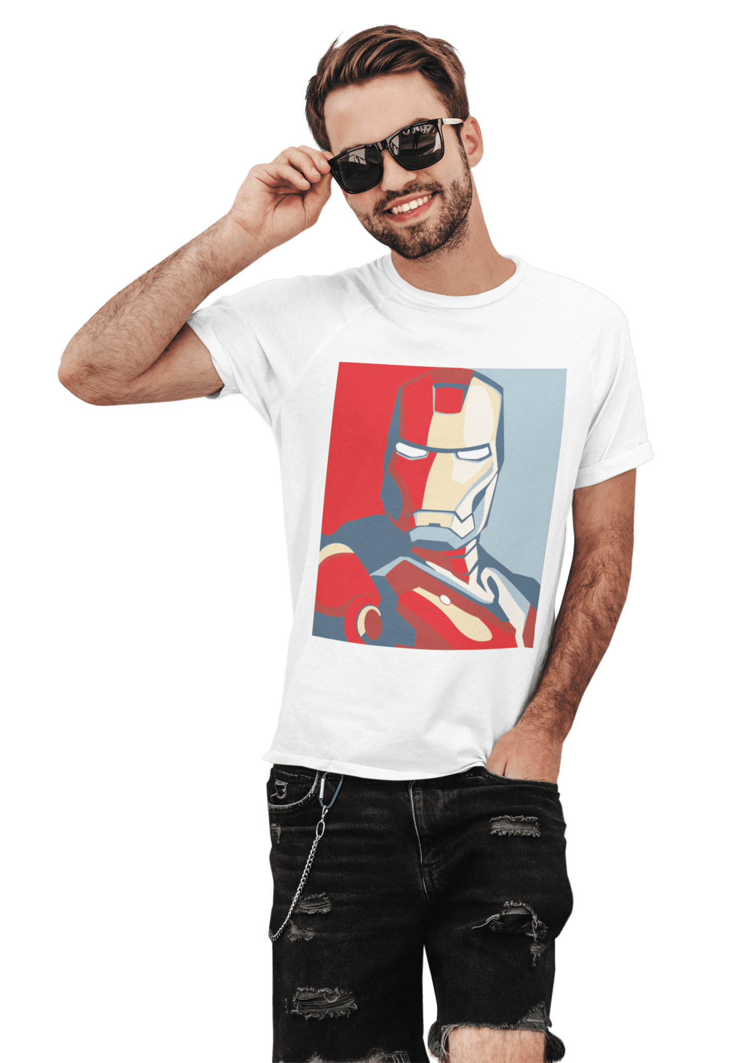 kaos Iron man portrait