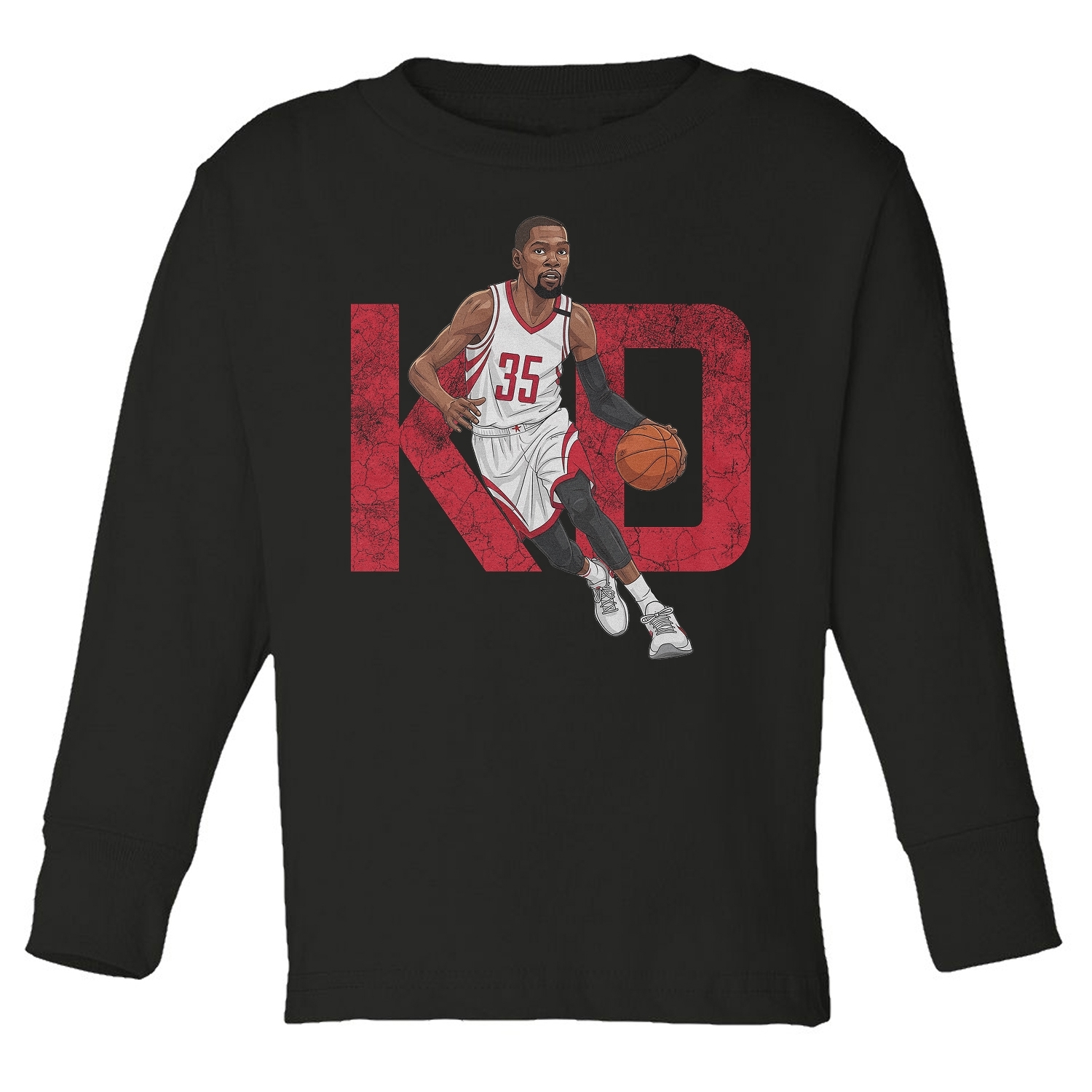 Durant Bball Fans Design - Houston Tribute Toddler Long Sleeve TShirt - Picture 2 of 4