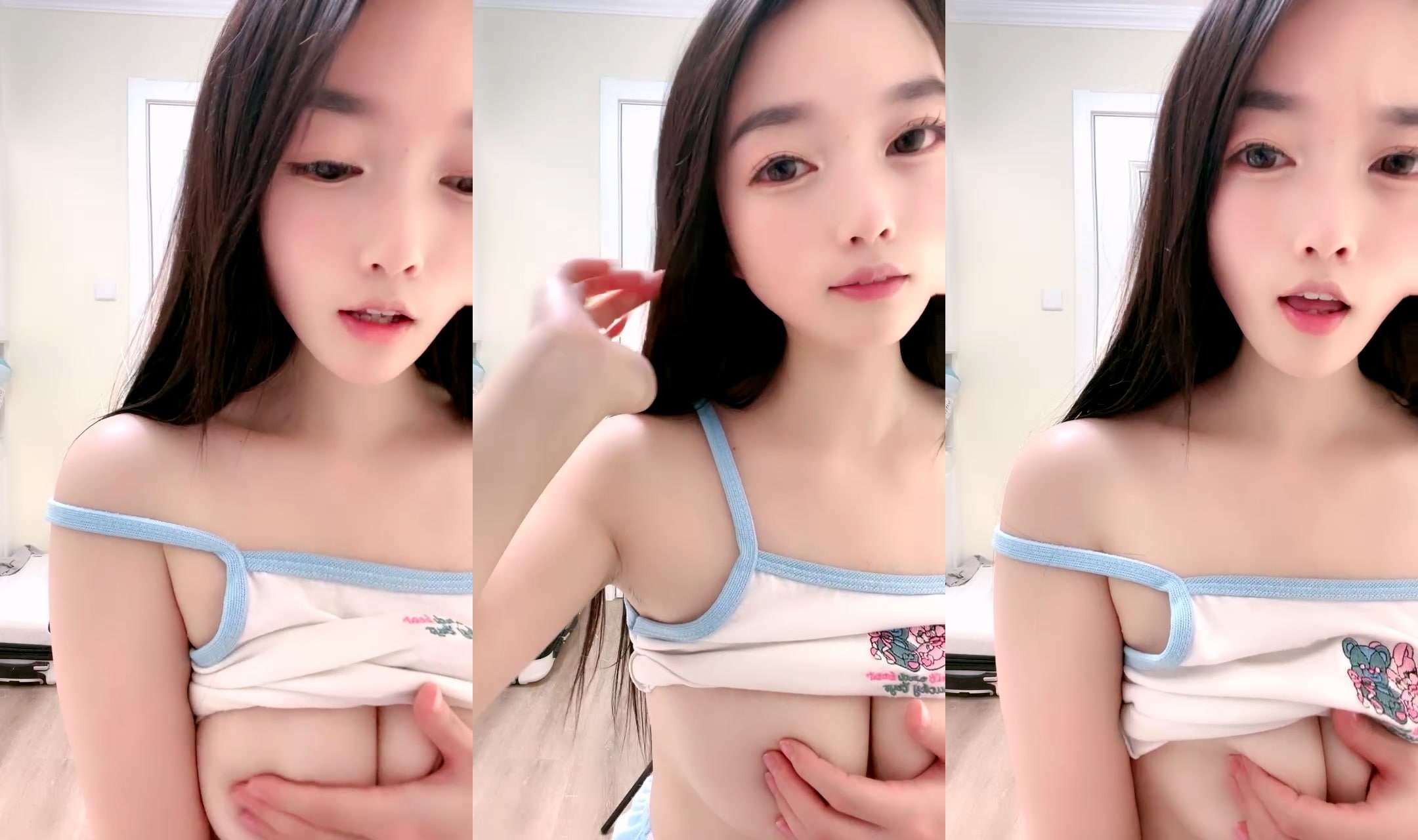 [视频][女主播]请你喝茶茶直播大秀清纯可人小美女甜妹笑容娇小粉嫩的奶子揉搓发骚