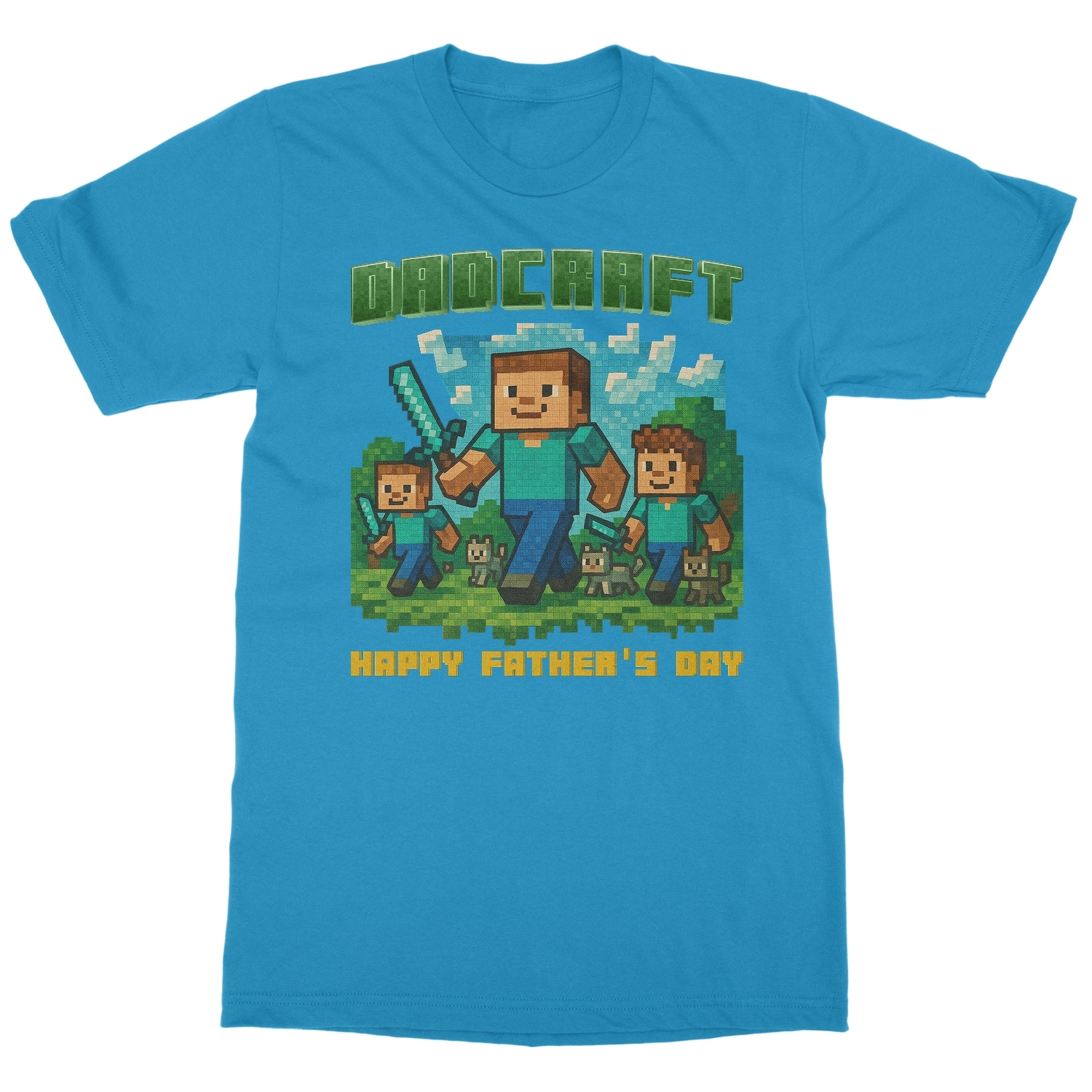 Dadcraft – Happy Father�s Day Funny Pixel Game Dad Unisex T-Shirt