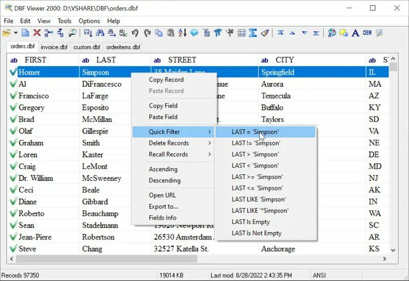 DBF Viewer 2000 V9.0 Multilingual – (5 MB) DBF Viewer 2000 V9.0 Multilingual – (5 MB)
