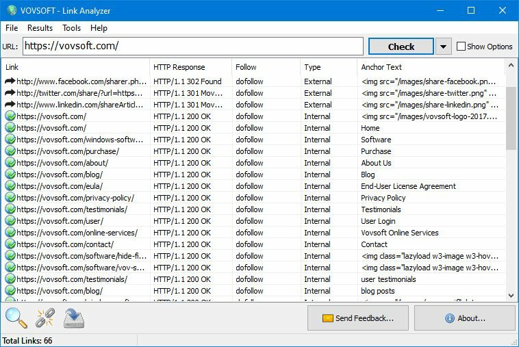VovSoft Link Analyzer 2.2 VovSoft Link Analyzer 2.2
