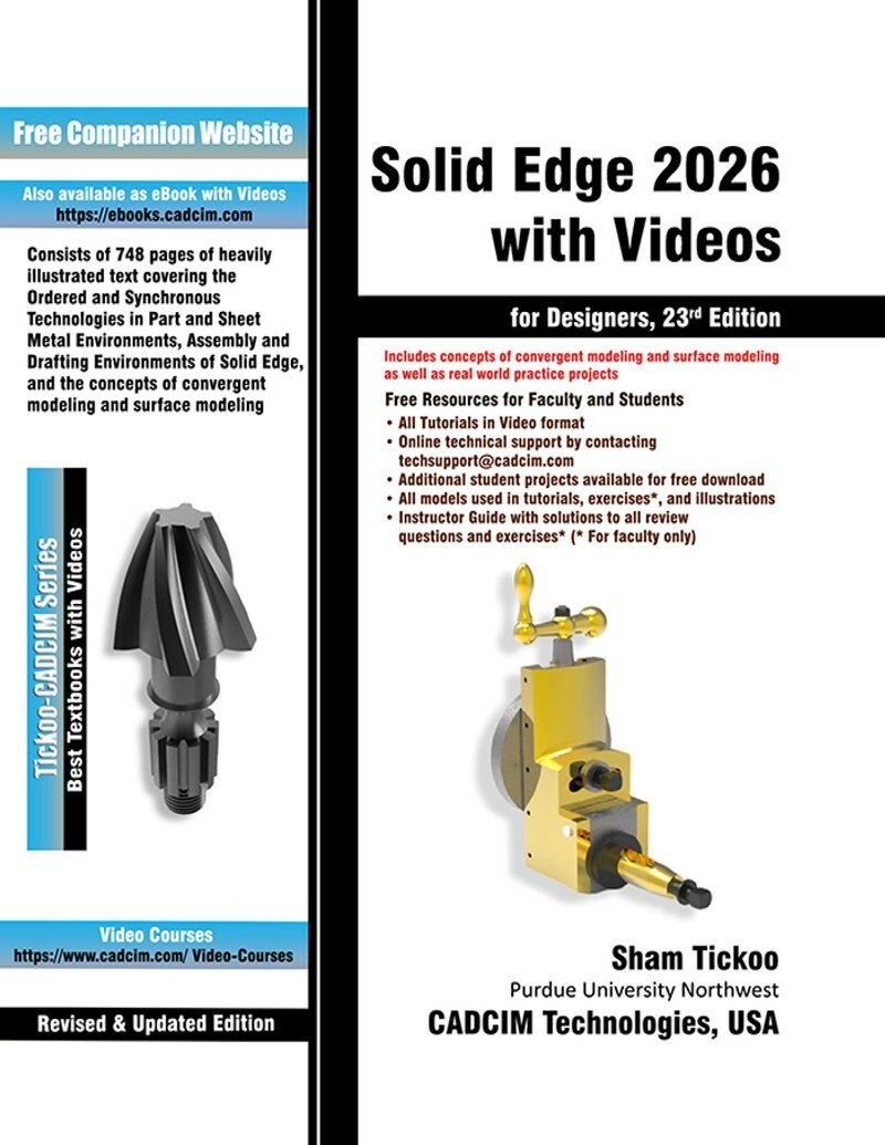Solid Edge 2026 With Videos For Designers 23ed (2026) (CADCIM Technologies)