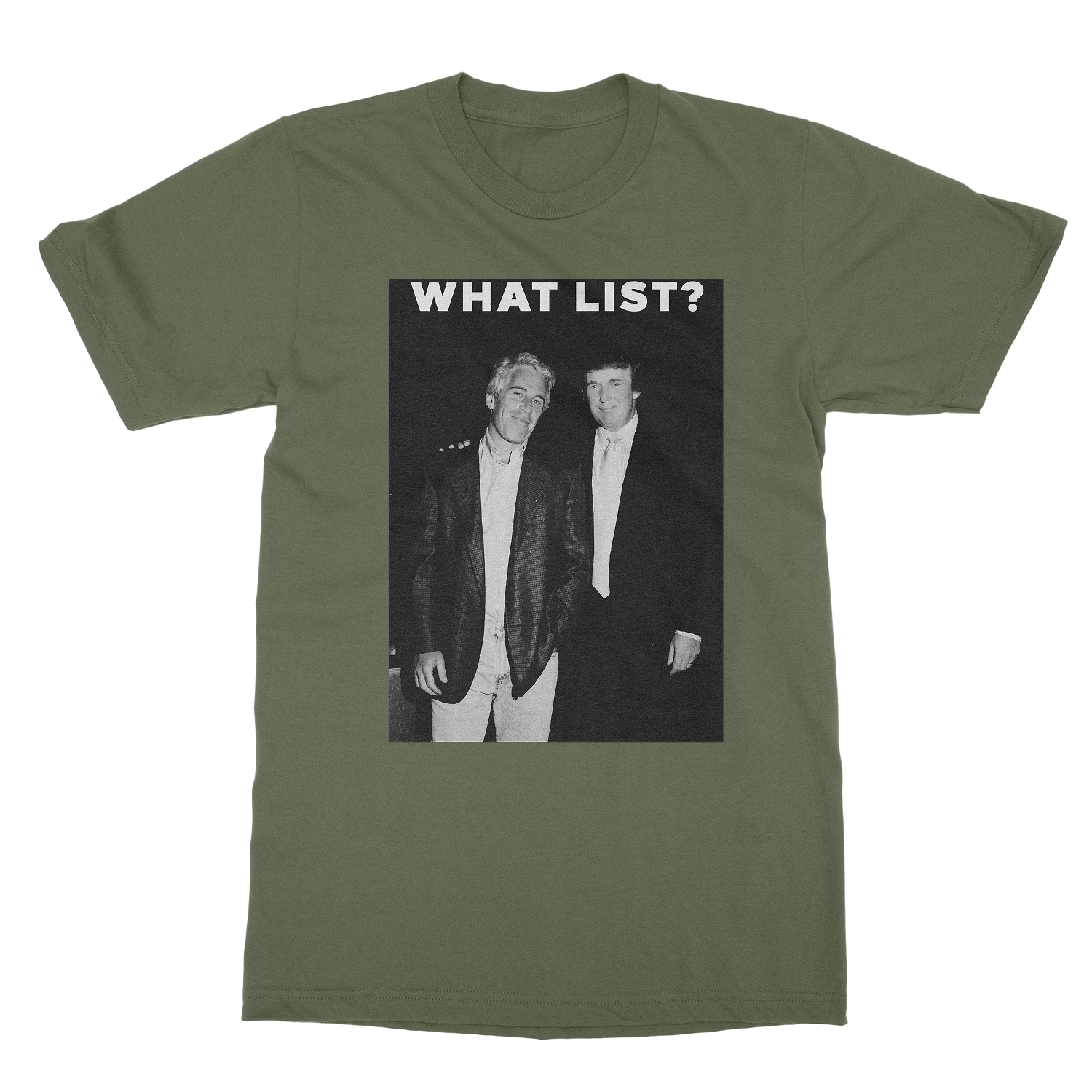 Trump-Epstein Inspired – What List? Retro Pic Unisex T-Shirt