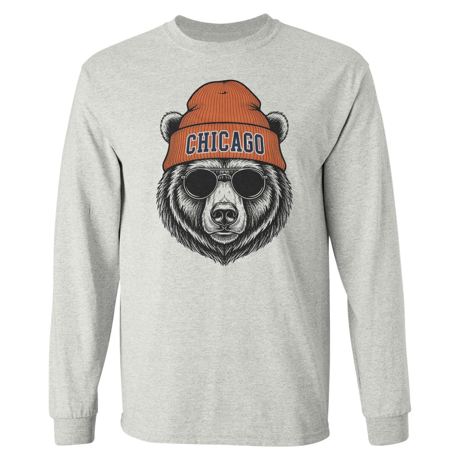 Chicago Tribute Sport Design – Cool Bear-Inspired Long Sleeve Tshirt