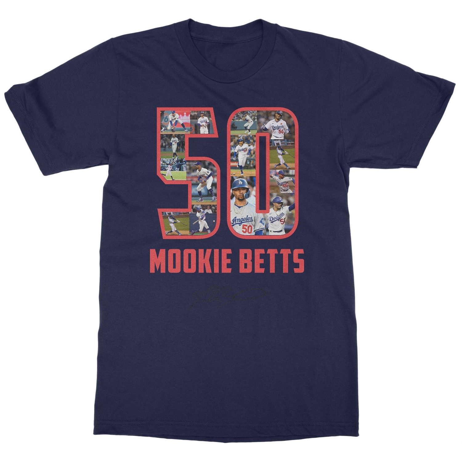 Mookie Betts 50 Collage Graphic – Los Angeles Fans Unisex T-Shirt