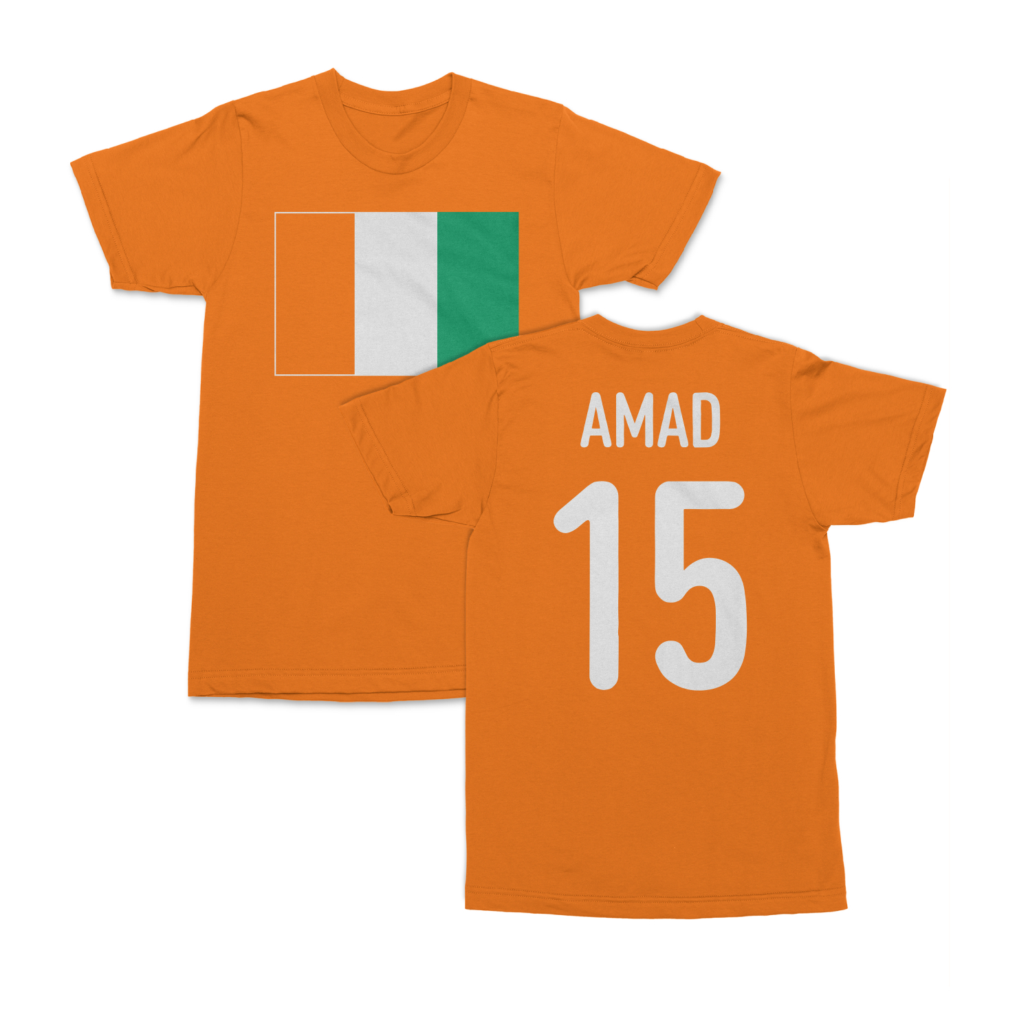 Ivory Coast Pride Amad 15 Two-Sided Jersey Style Unisex T-Shirt