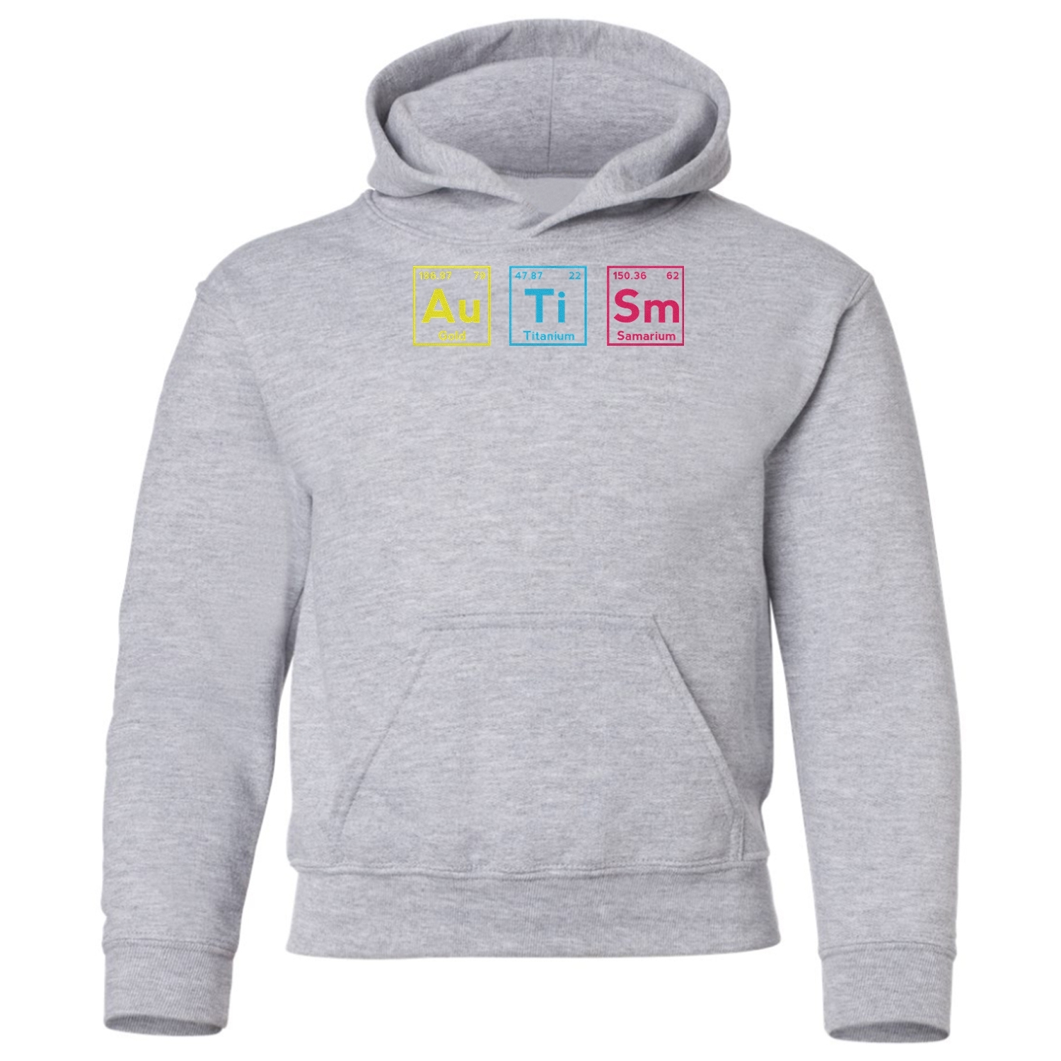 Autism Awareness Elements - Periodic Table Design Youth Hooded Sweatshirt - Picture 2 of 10