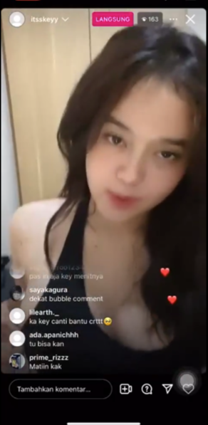 Keylin Berani Live ig Sambil Colmek