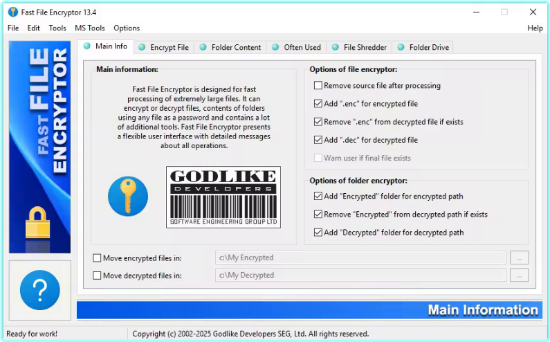 Fast File Encryptor 13.10 Multilingual – (1 MB)