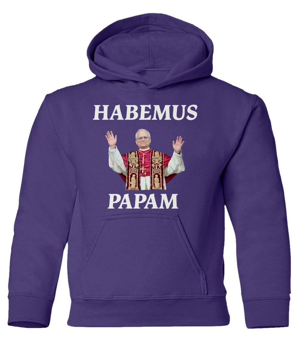 Habemus Papam – Pope Leo XIV Prevost Tribute Youth Hooded Sweatshirt - Picture 10 of 13