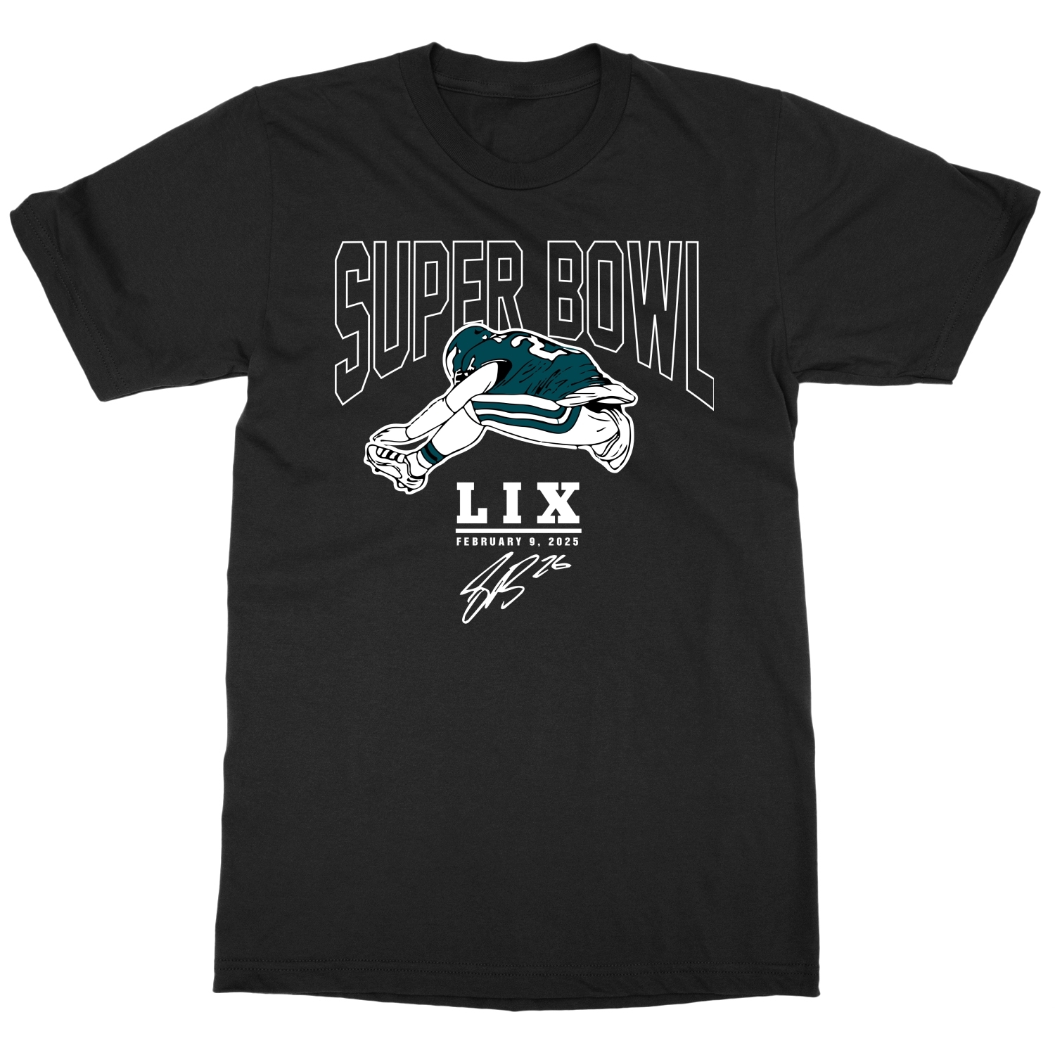 LIX Football Match Graphic Tee - Saquon Hurdle Jump Unisex T-Shirt