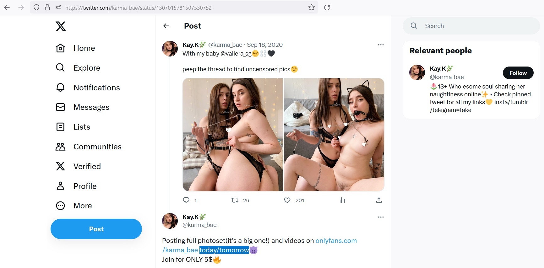 karma bae, karma and kay k in answer #1923805