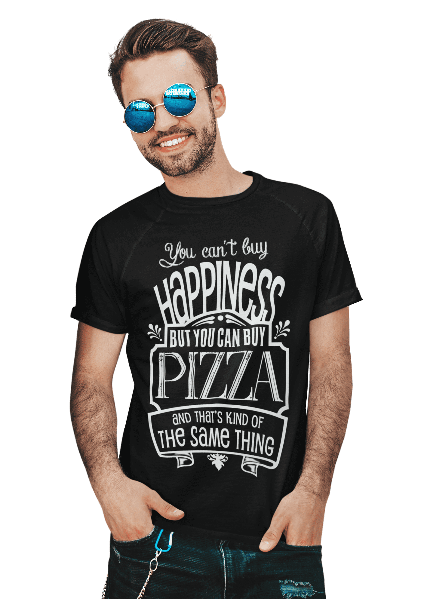 kaos the same thing of pizza and happiness