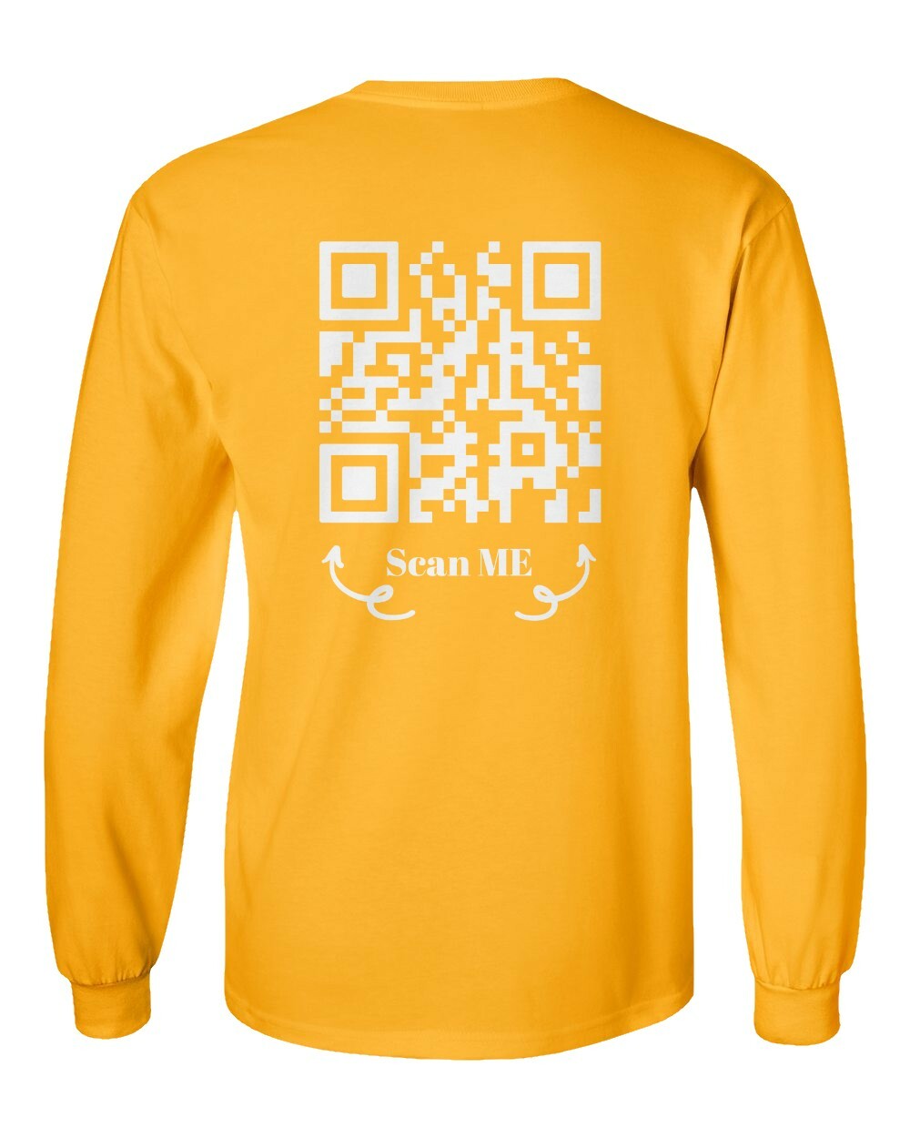 Funny FU QR Code Scan Me QR Code Joke Funny Humor Long Sleeve Tshirt