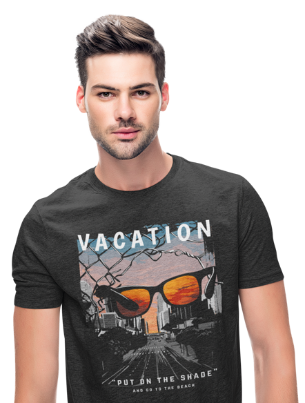 kaos vacation put on the shade and go to beach