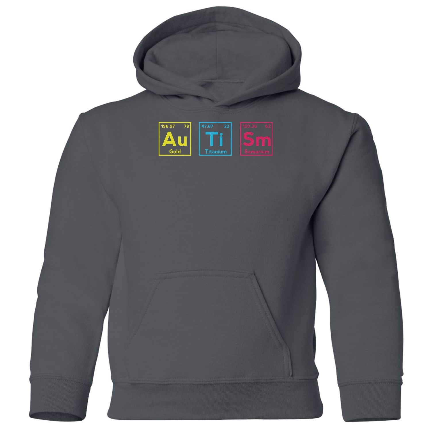 Autism Awareness Elements - Periodic Table Design Youth Hooded Sweatshirt - Picture 4 of 10