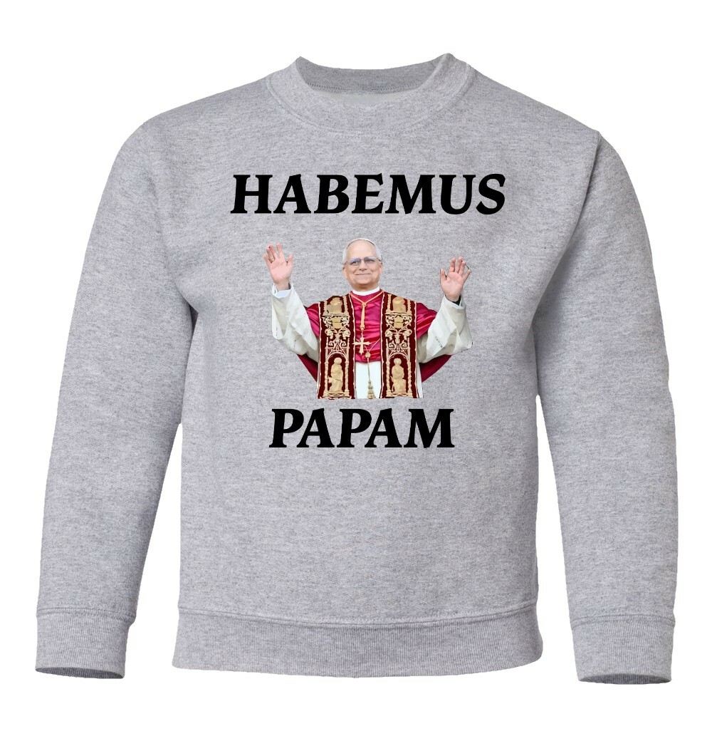 Habemus Papam – Pope Leo XIV Prevost Tribute Youth Crewneck Sweatshirt - Picture 2 of 9