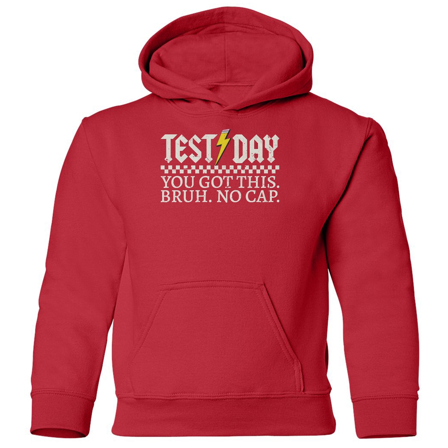 Test Day You Got This Bruh No Cap - Funny Teacher Youth Hooded Sweatshirt - Picture 9 of 10