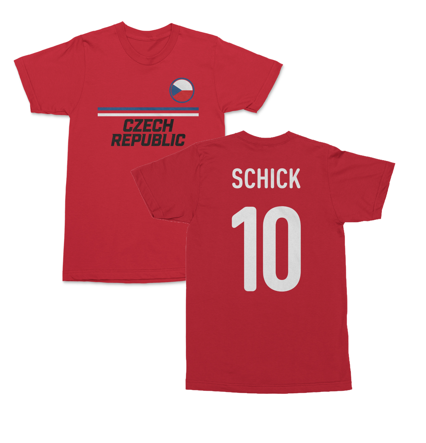 Czech Republic Soccer Fans Schick 10 Jersey Style Unisex T-Shirt