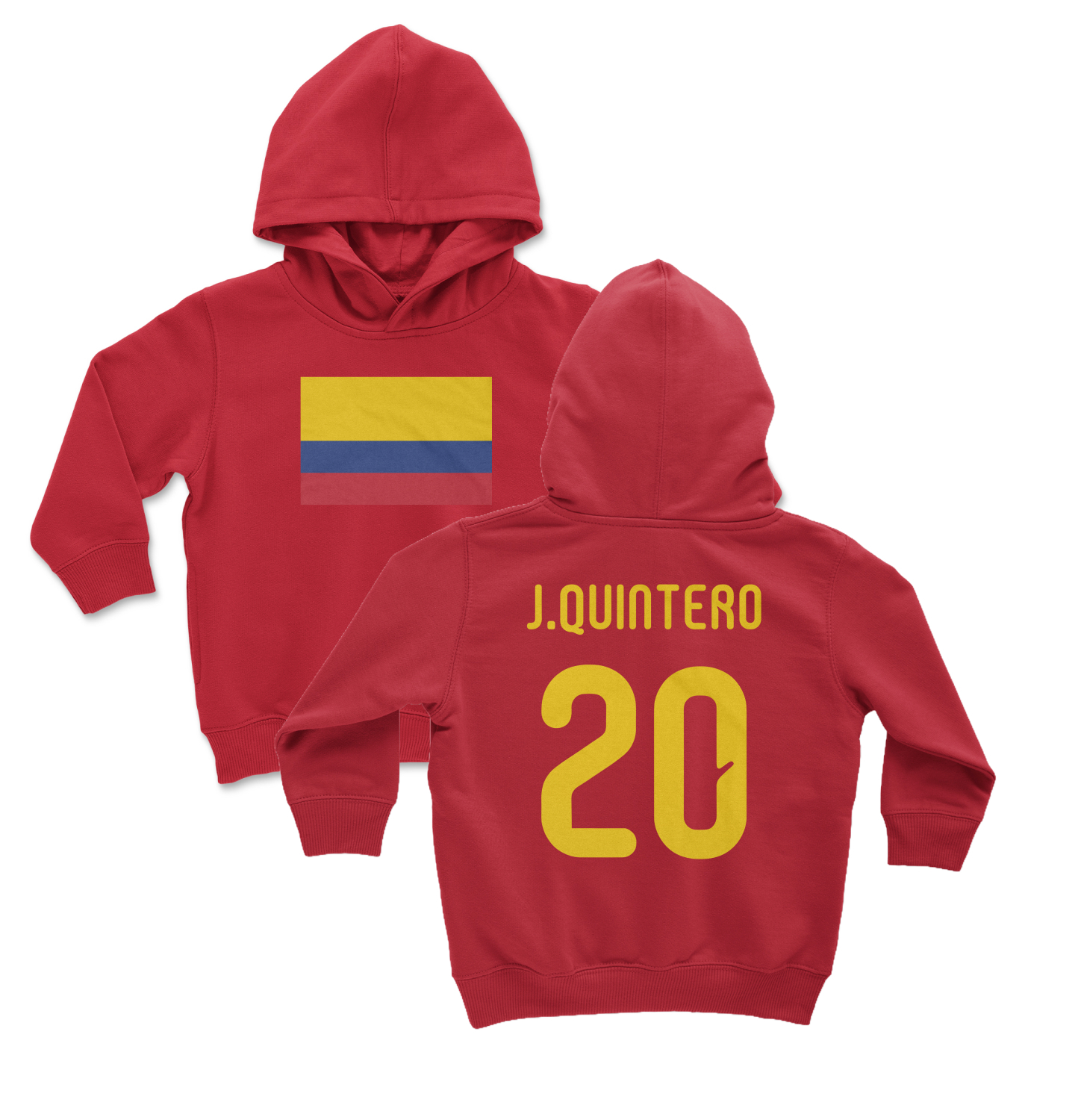 Colombia Pride Quintero 20 Two-Sided Tribute Toddler Hooded Sweatshirt