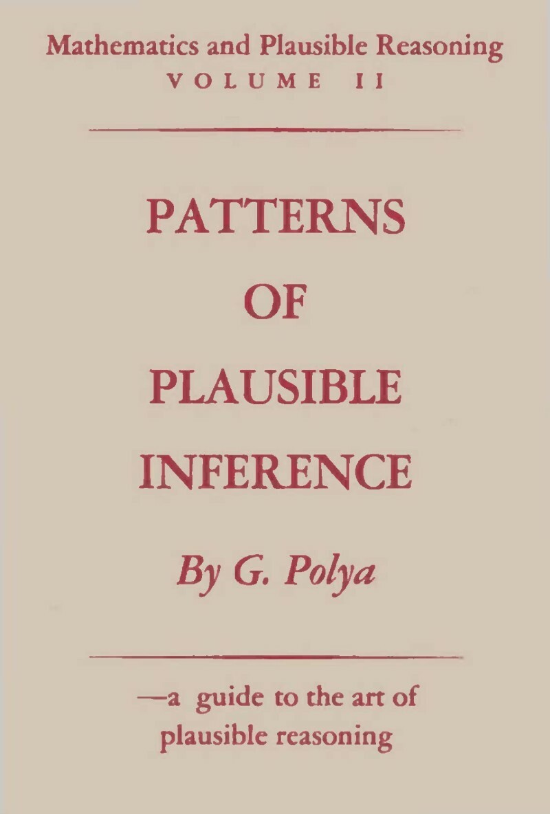 Mathematics And Plausible Reasoning Vol 2 Patterns Inference (1968)
