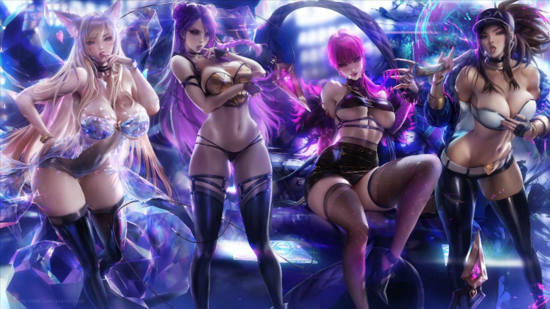 KDA POP STARS – League of Legends – Wallpaper +18Animation1080P 动态壁纸丨帝妃院
