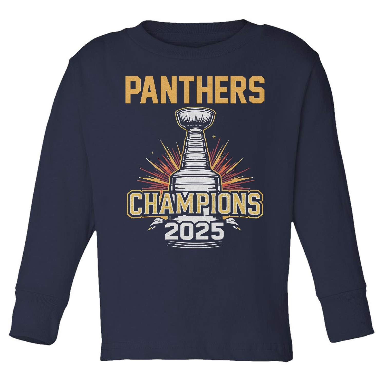 Hockey Champions 2025 Tribute Design - Florida Fans Toddler Long Sleeve TShirt - Picture 3 of 4