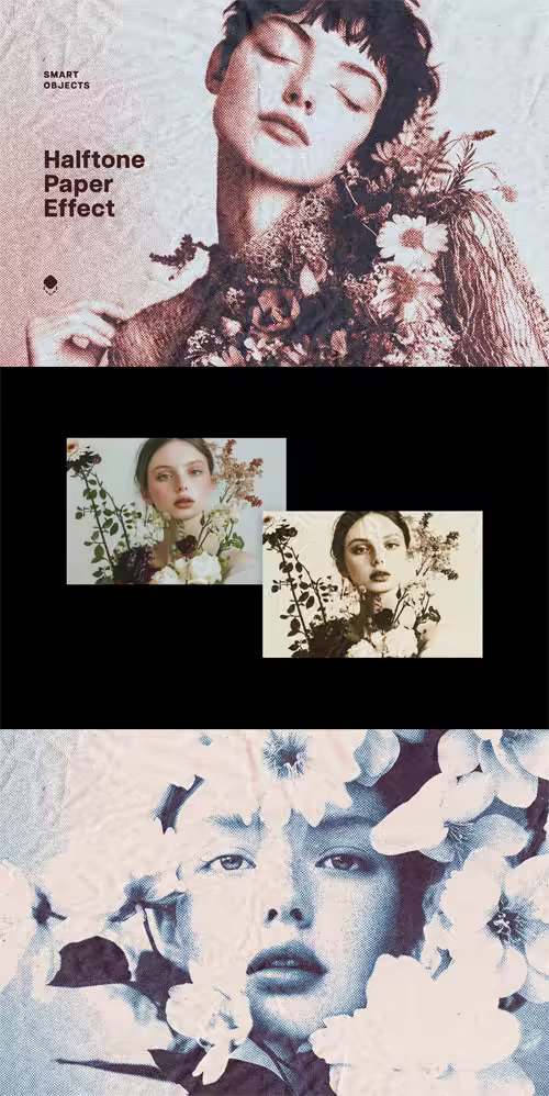 Halftone Paper Photo Effect For Photoshop – (74 MB) Halftone Paper Photo Effect For Photoshop – (74 MB)