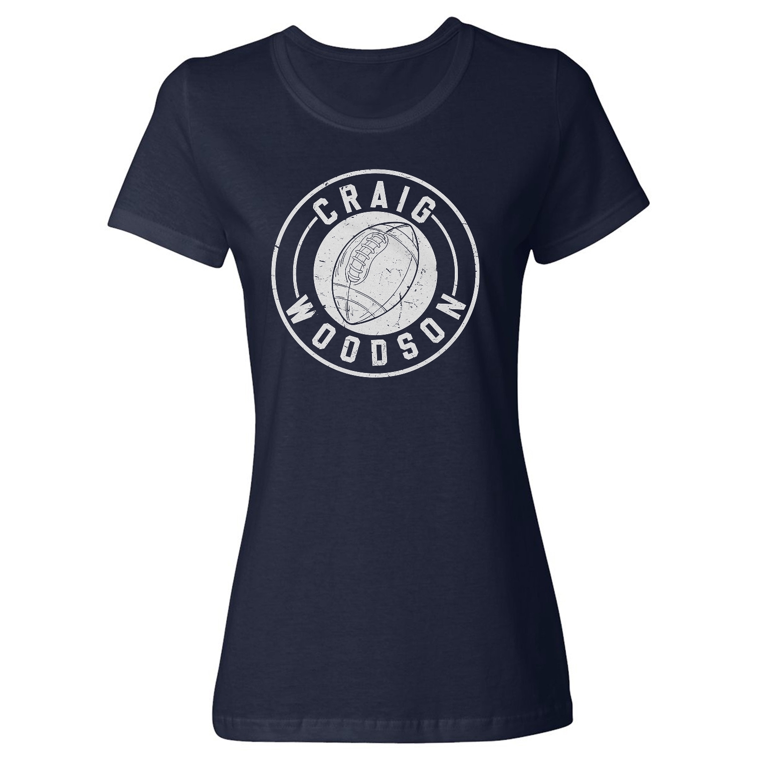 Craig Woodson Inspired Logo Design - New England Fans Ladies' Crewneck T-Shirt - Picture 2 of 3
