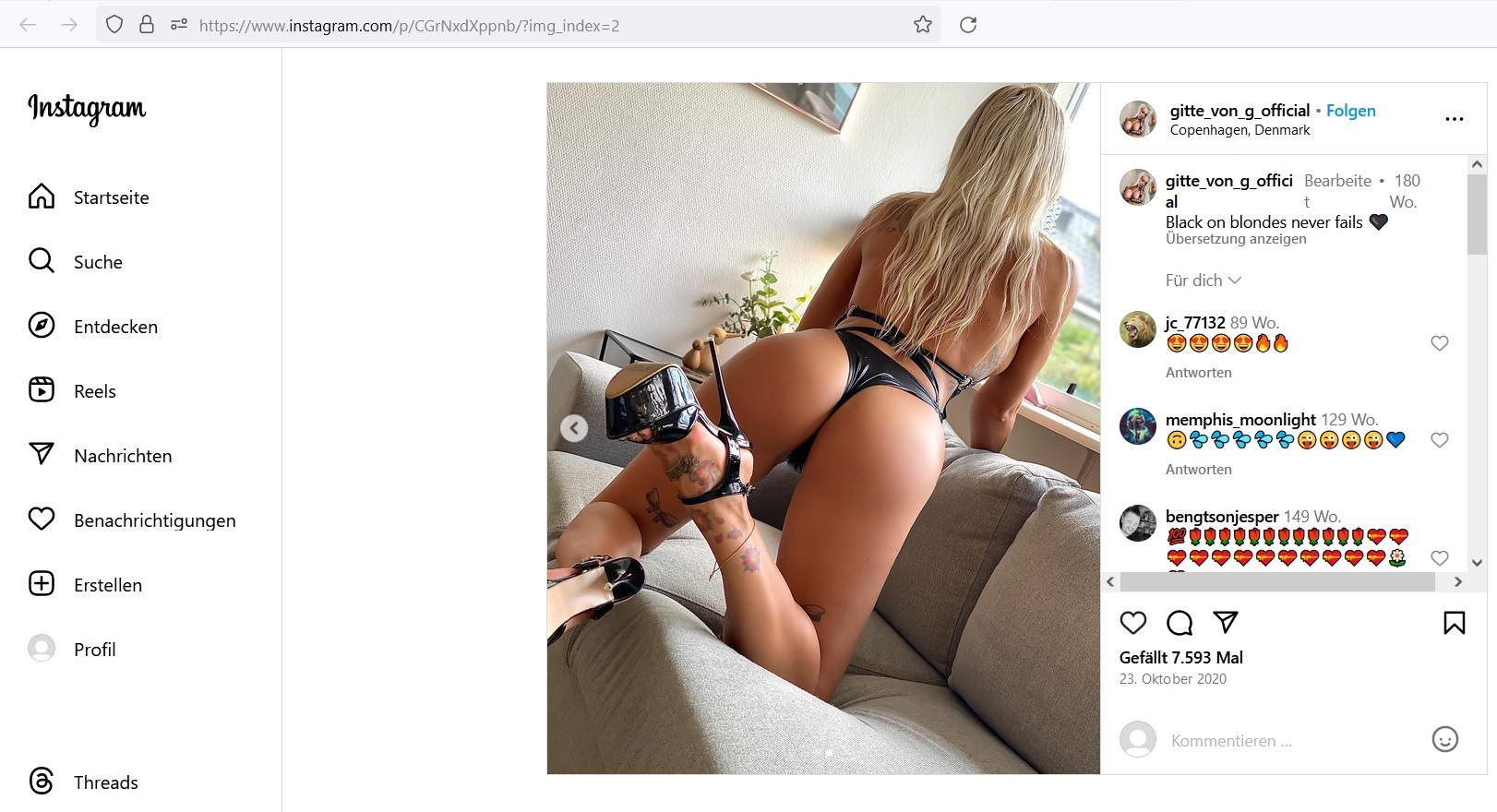 gitte, gitte von g and gitte von g in answer #2044466