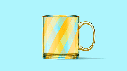 Unique Glass Mug Animated Mockup
